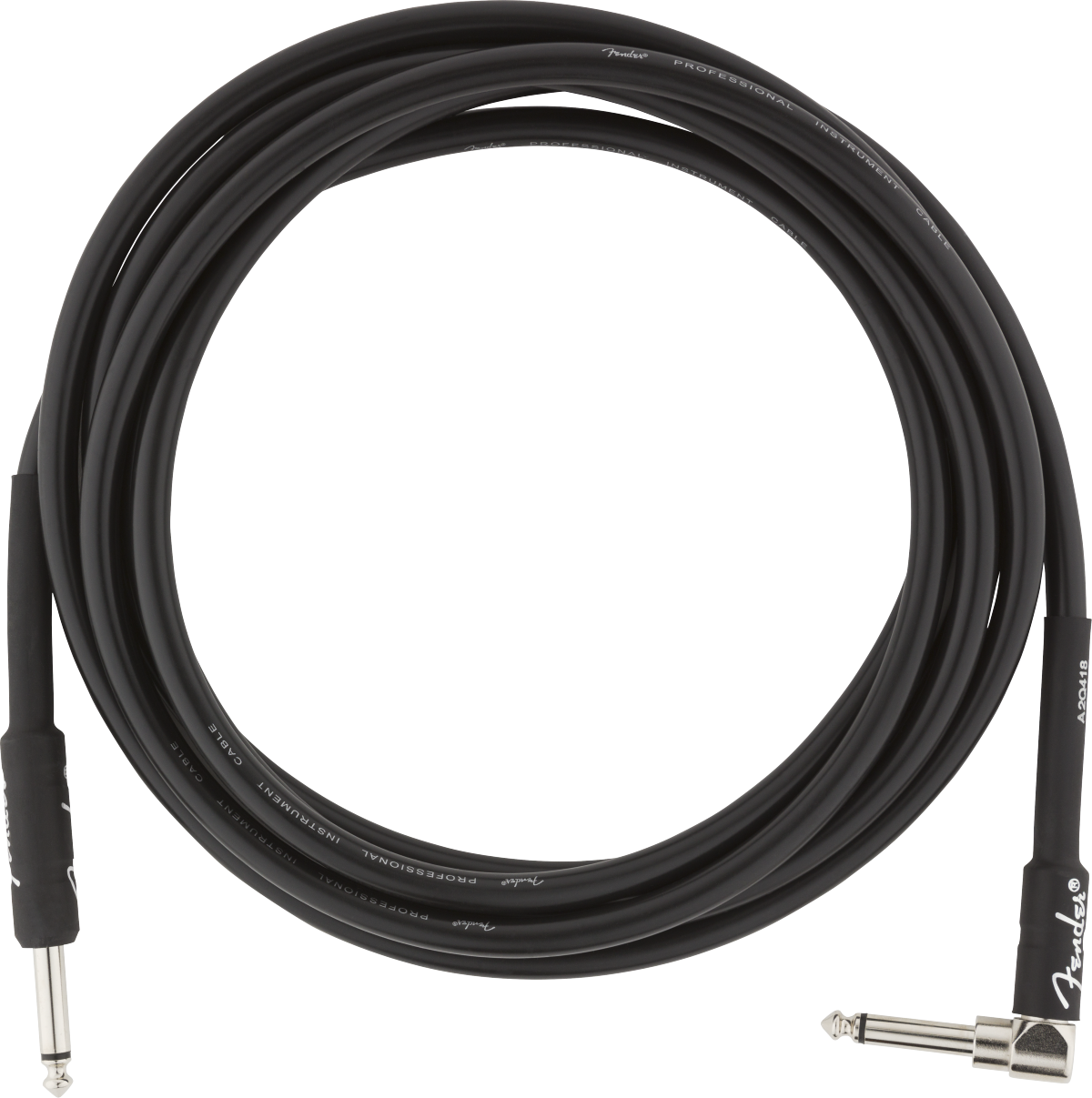 Fender Professional Series Instrument Cable, 10&#39; Rt Angle Black