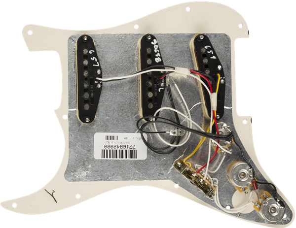 Fender Pre-Wired Strat Pickguard, Tex Mex SSS, 11 Hole PG