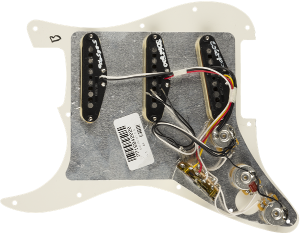 ギター Fender Pre-Wired Strat PG Fender Pre-Wired Strat Pickguard, Tex Mex SSS, 11 Hole PG