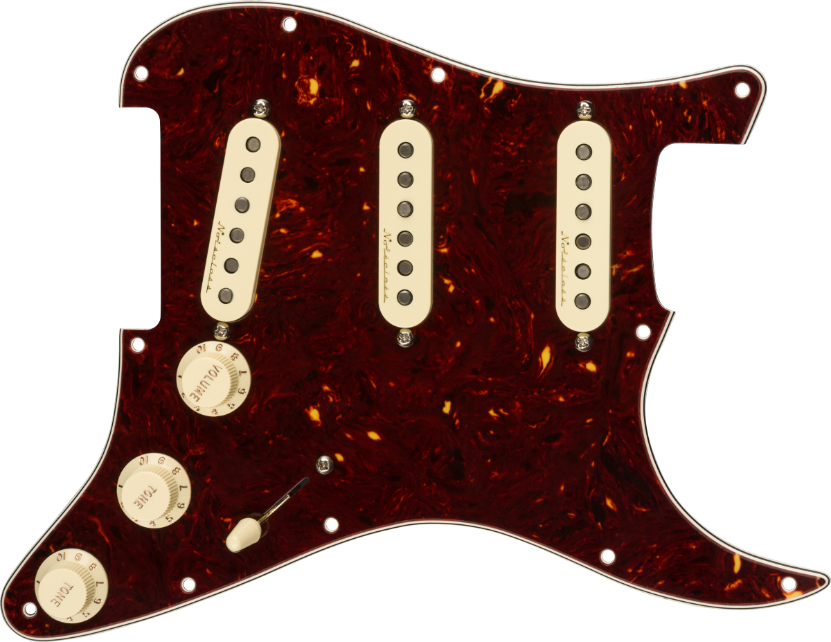 Fender Pre-Wired Strat Pickguard, Vintage Noiseless SSS, 11 Hole PG