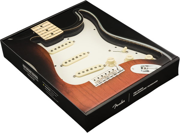 Fender Pre-Wired Strat Pickguard, Original '57/'62 SSS, 11 Hole PG