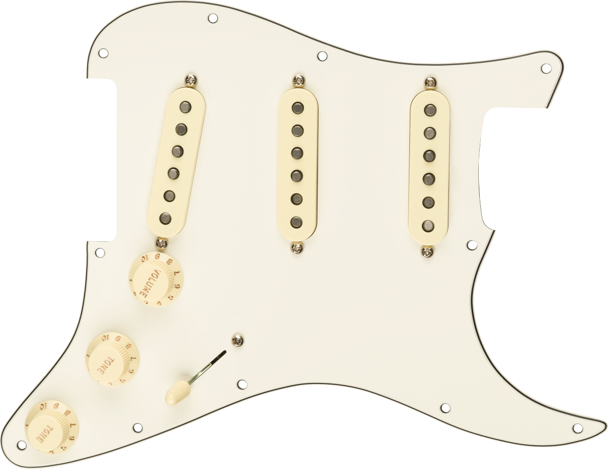 Fender Pre-Wired Strat Pickguard, Original '57/'62 SSS, 11 Hole PG