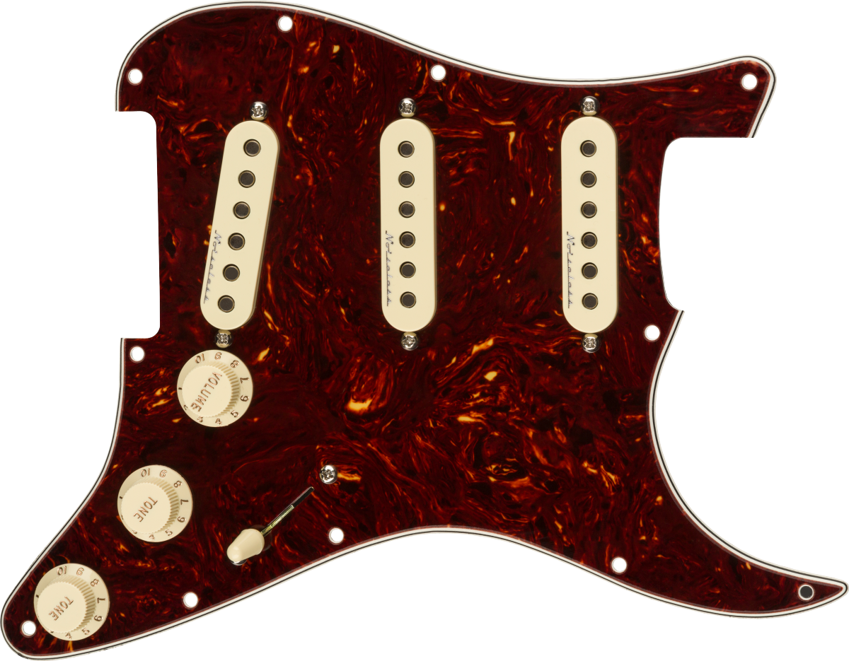 Fender Pre-Wired Strat Pickguard, Hot Noiseless SSS, 11 Hole PG