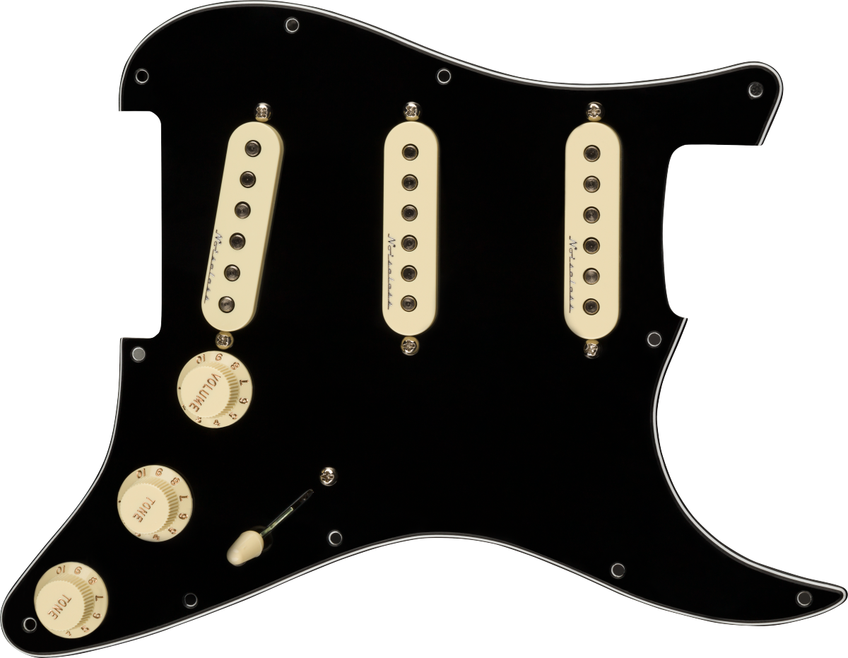 Fender Pre-Wired Strat Pickguard, Hot Noiseless SSS, 11 Hole PG