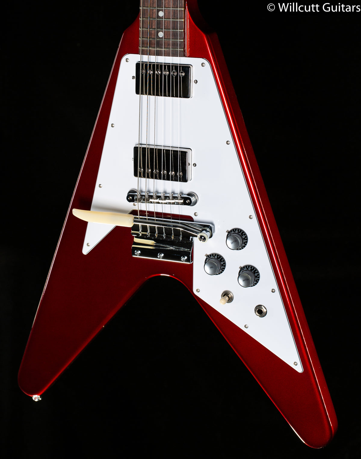 Gibson Custom Shop 1967 Mahogany Flying V Reissue Sparkling Burgundy VOS Short Maestro Chrome