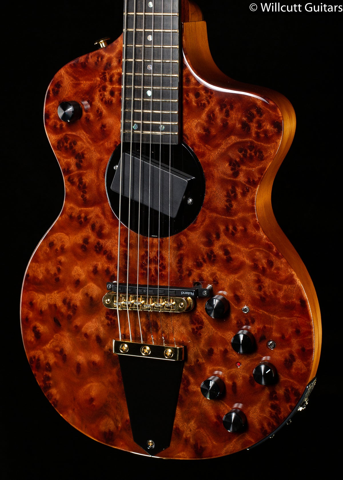 Rick Turner Model 1 Deluxe CP Featherweight Camphor Burl