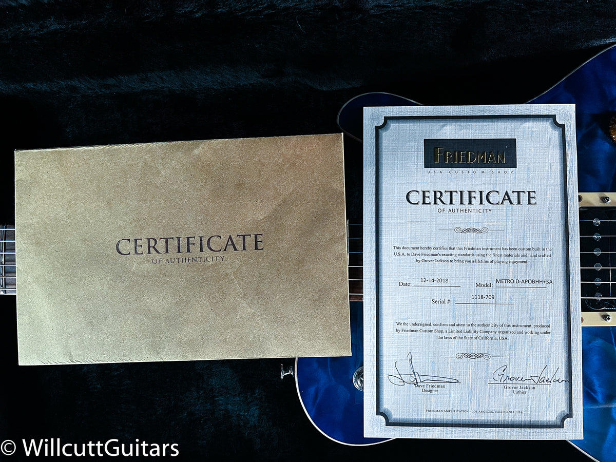 Friedman Metro D Blue Burst Trans HH+ 3A