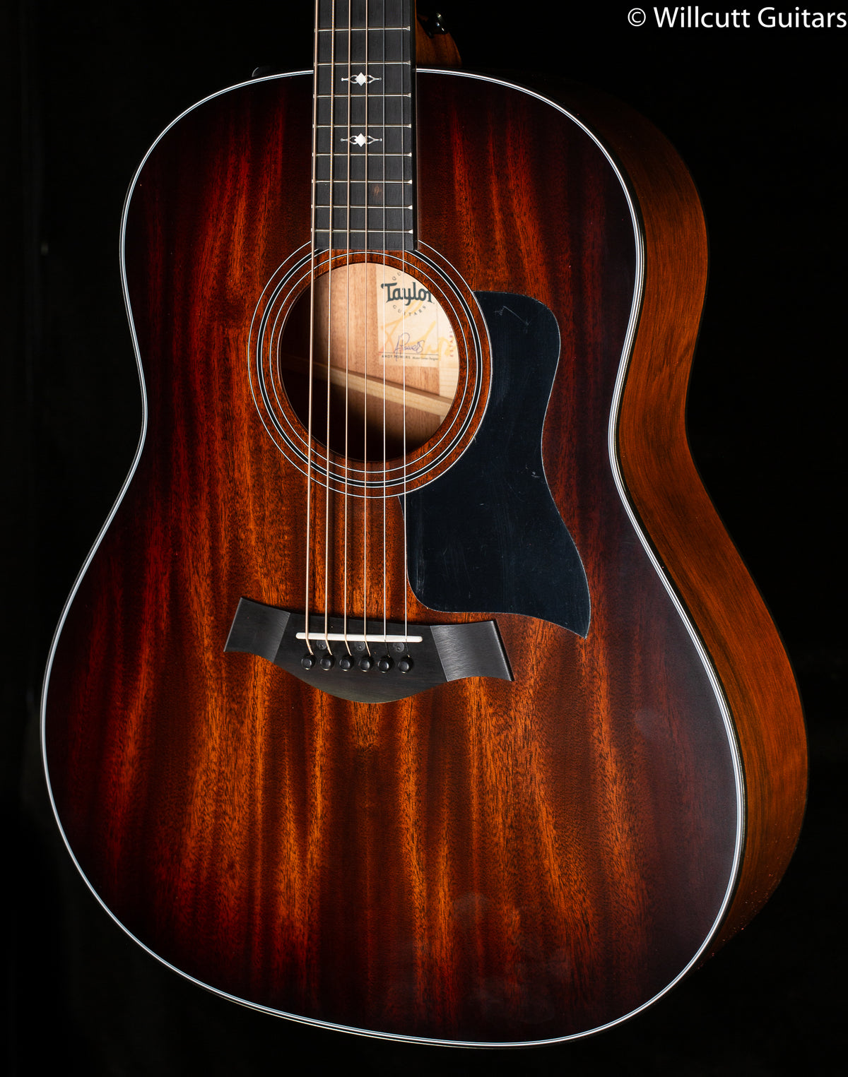 Taylor 327e Grand Pacific Mahogany Shaded Edge Burst Top V-Class Bracing (012)