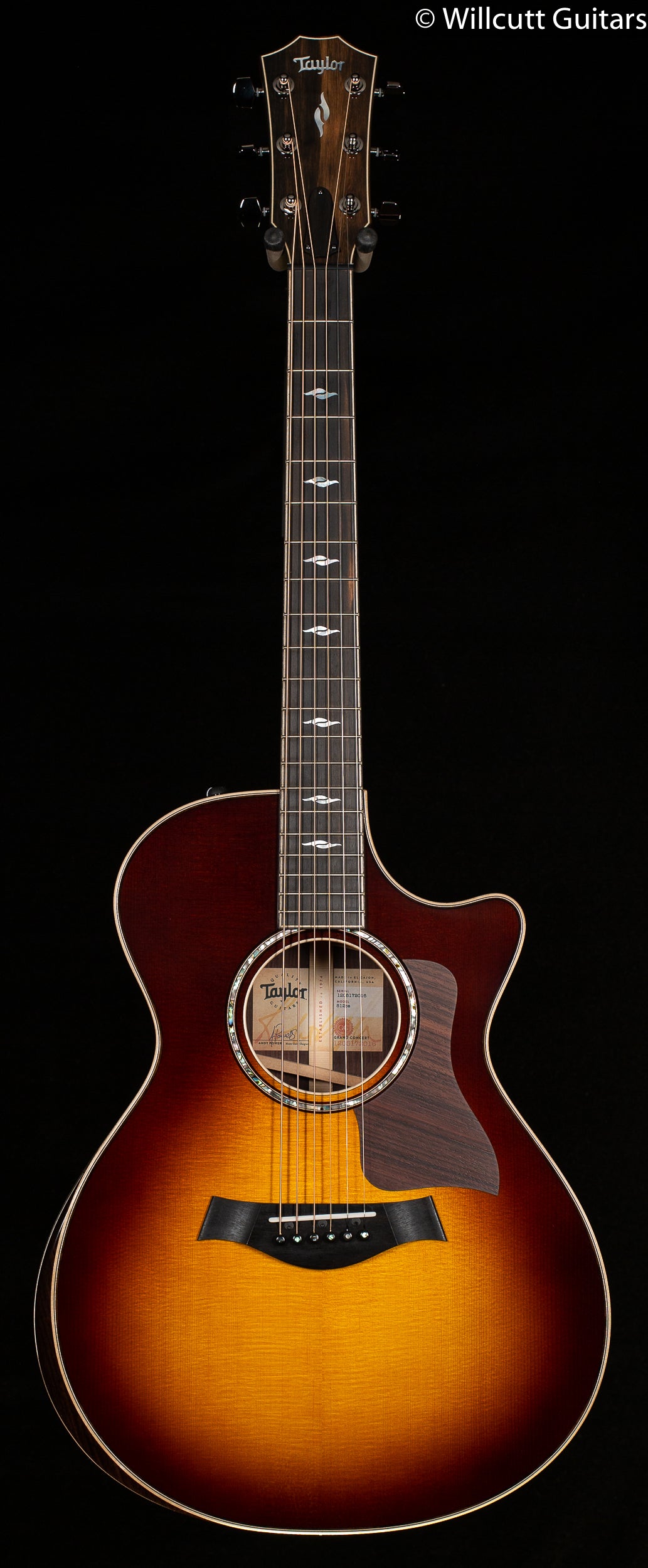 Taylor 812ce Grand Concert Tobacco Sunburst Top (016)