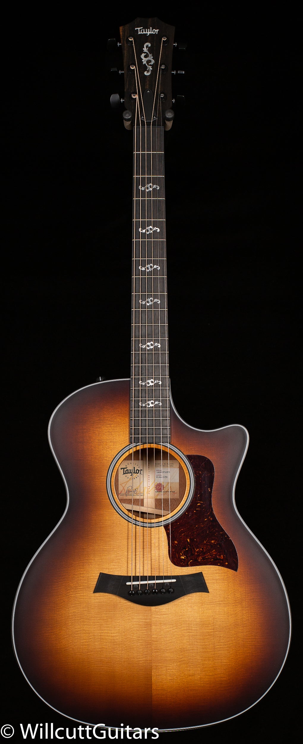 Taylor 314ce LTD Quilted Sapele Torrified Sitka Shaded Edhe Burst