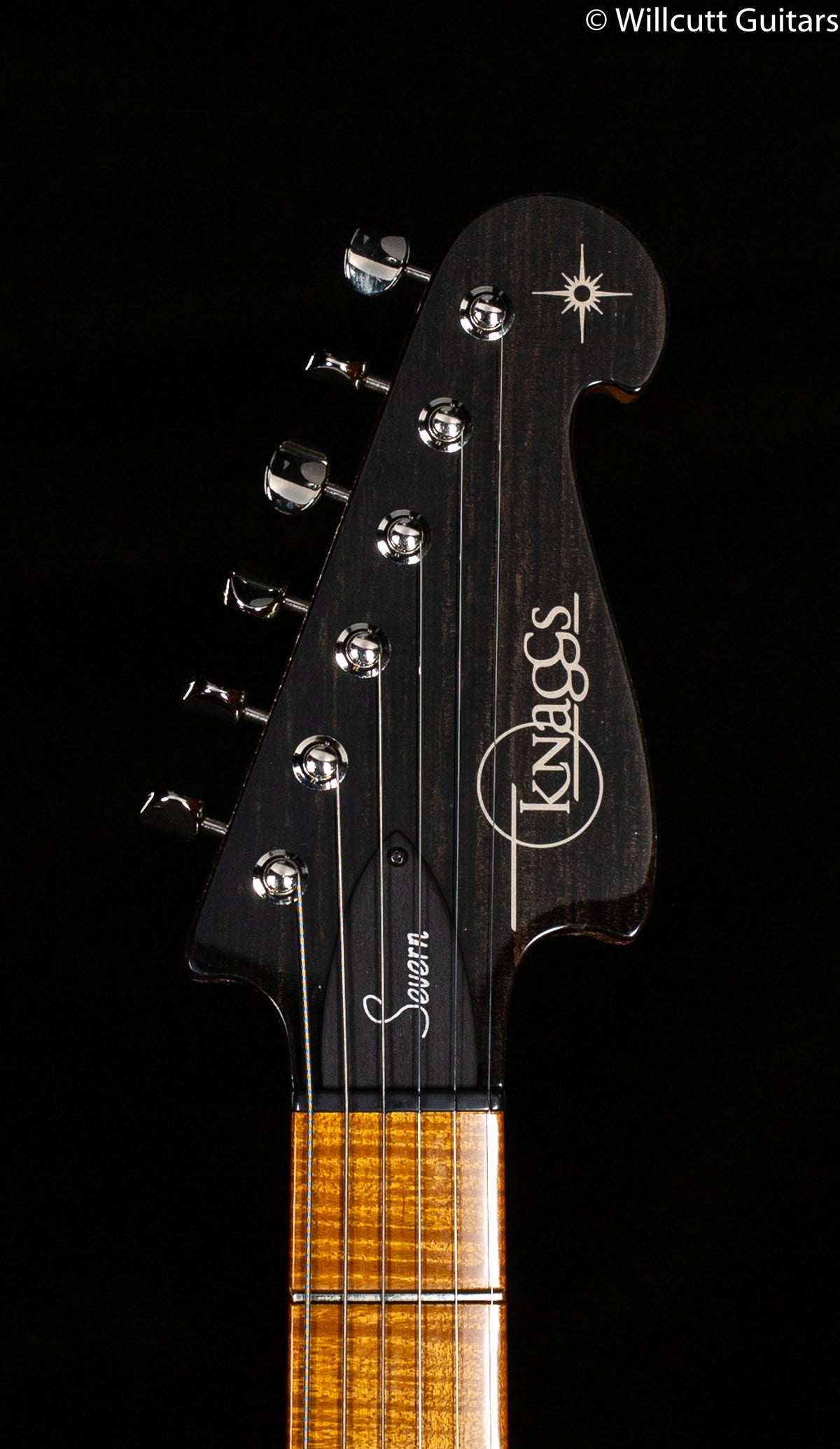 Knaggs Severn Trem Larry Mitchell Model Spalted Maple/Stone Inlay