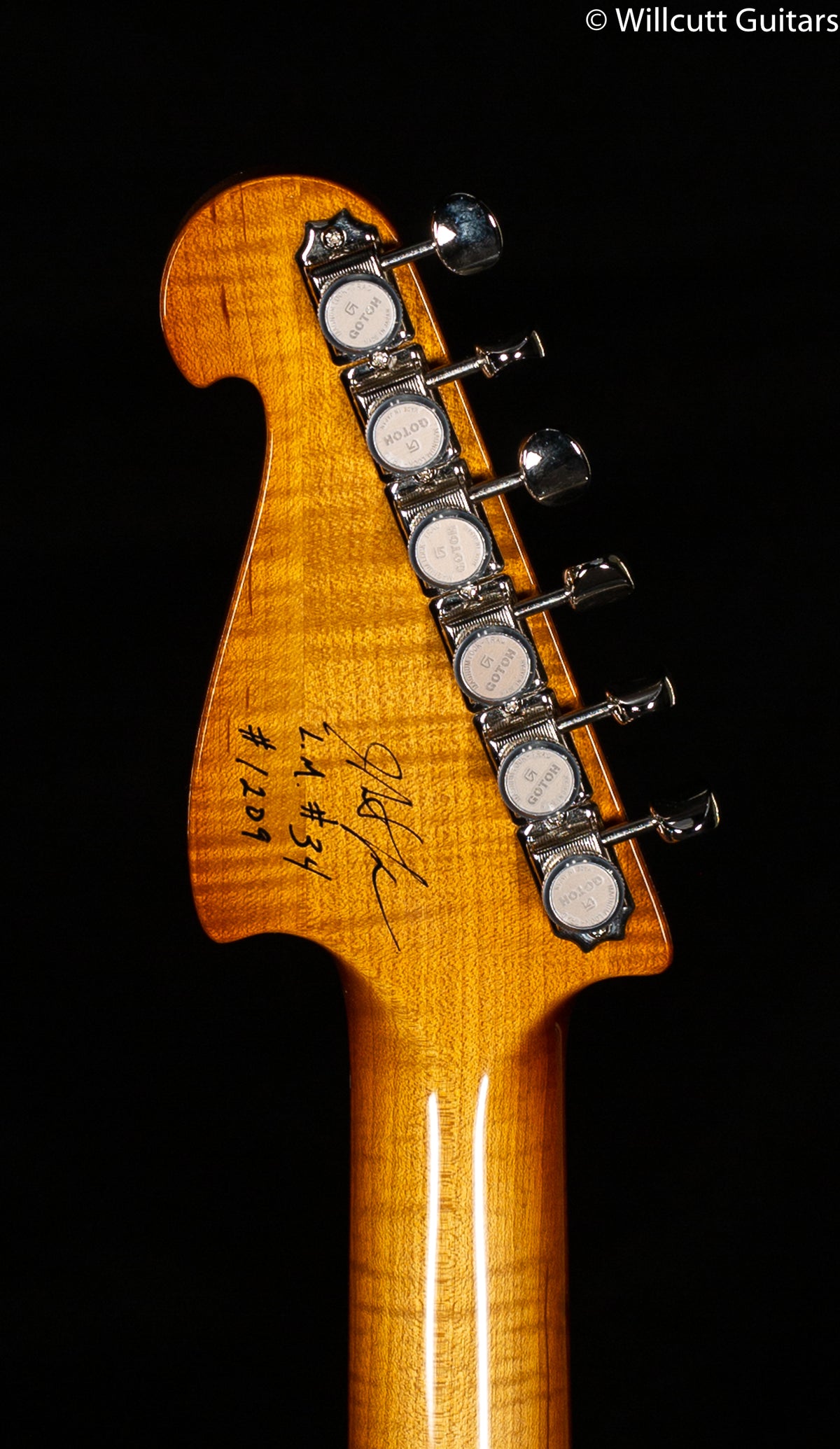Knaggs Severn Trem Larry Mitchell Model Spalted Maple/Stone Inlay
