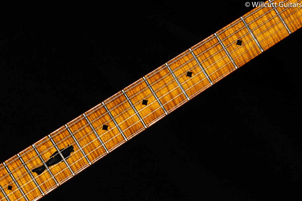 Knaggs Severn Trem Larry Mitchell Model Spalted Maple/Stone Inlay