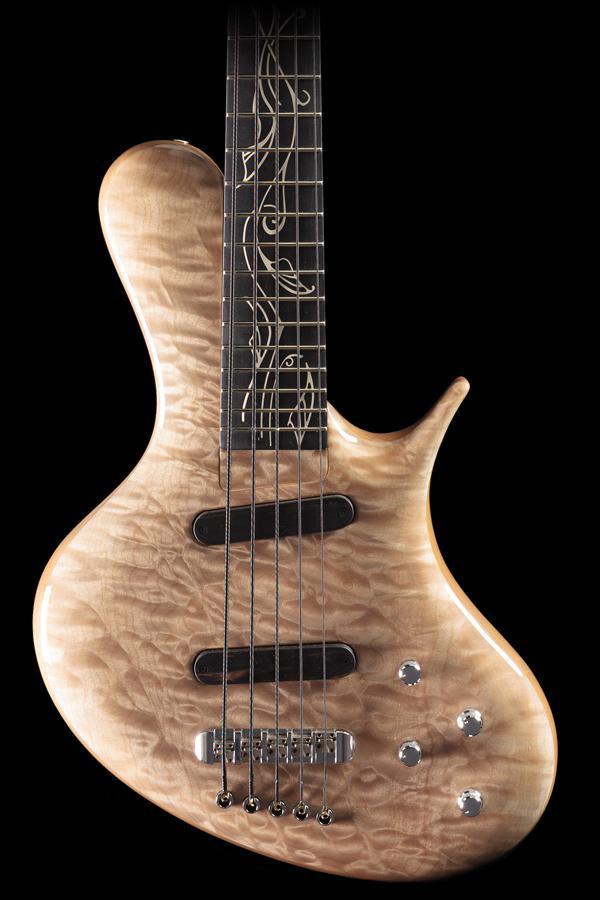 Ritter R8 Singlecut 5-String Captain Silver Bass Guitar (255)