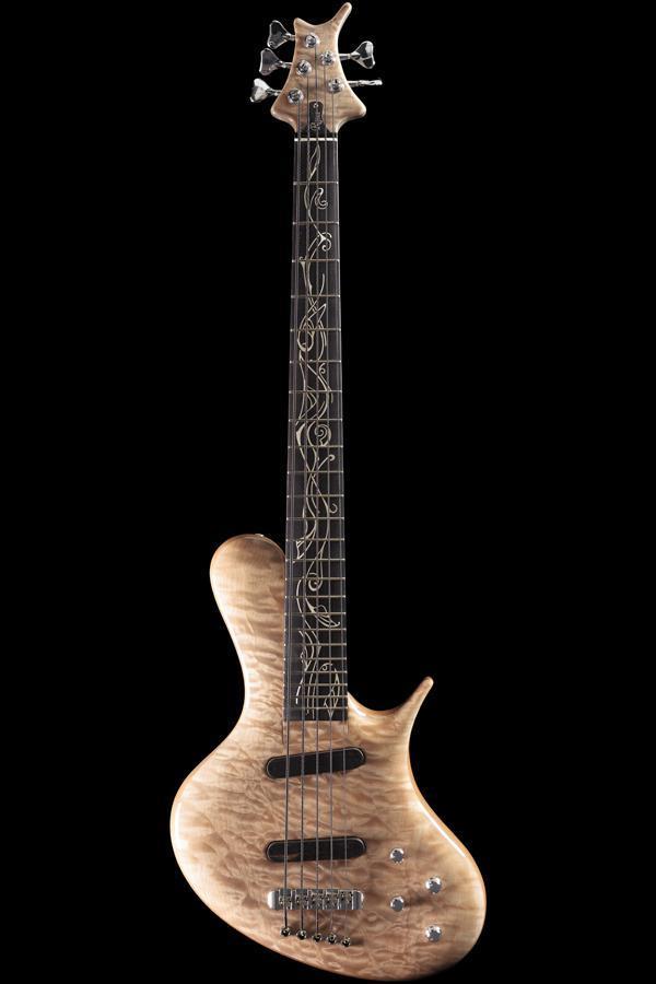 Ritter R8 Singlecut 5-String Captain Silver Bass Guitar (255)