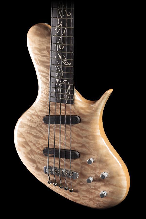 Ritter R8 Singlecut 5-String Captain Silver Bass Guitar (255)