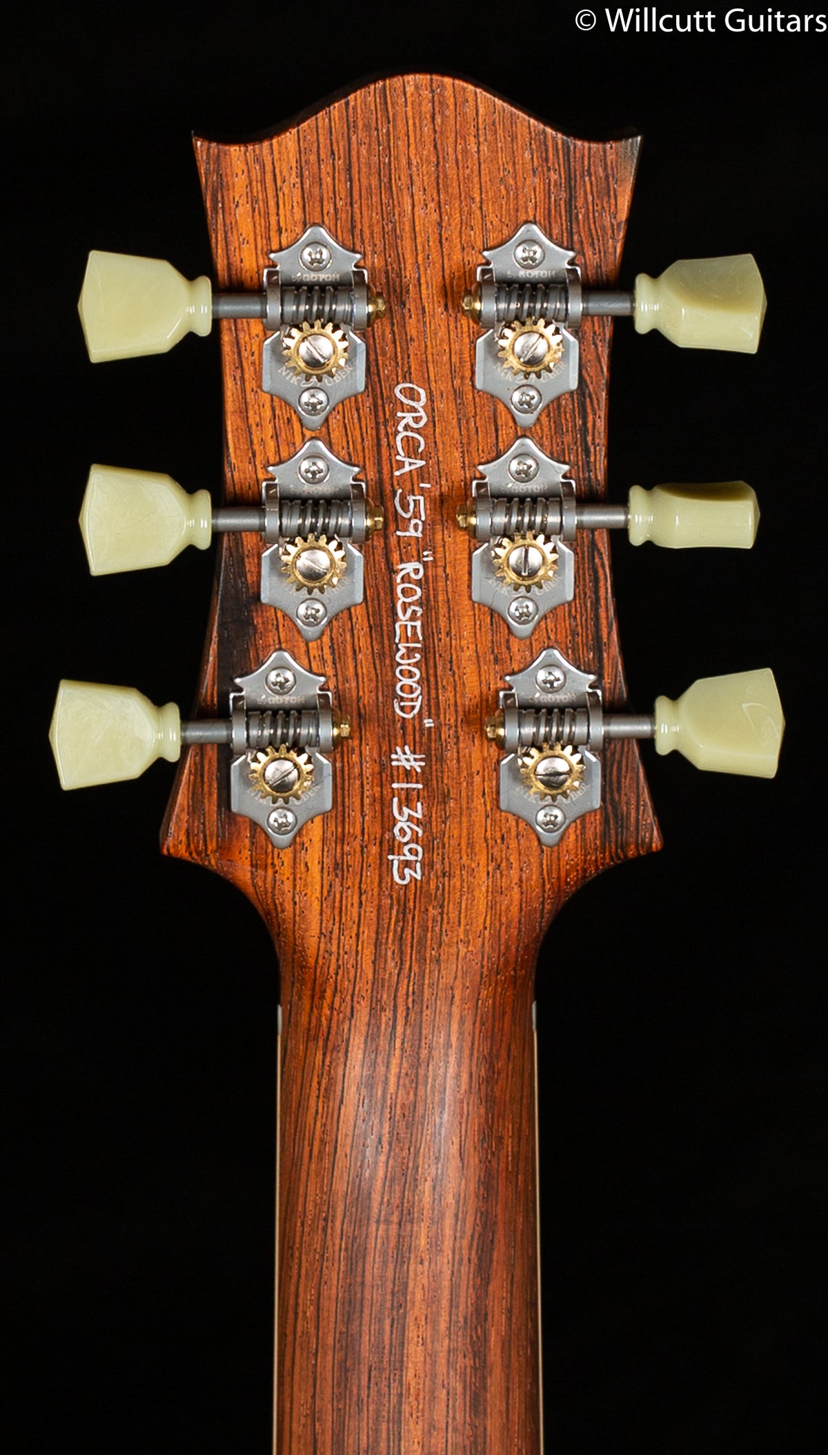 Nik Huber Orca '59 Rusty Petrol Blue Brazilian Neck