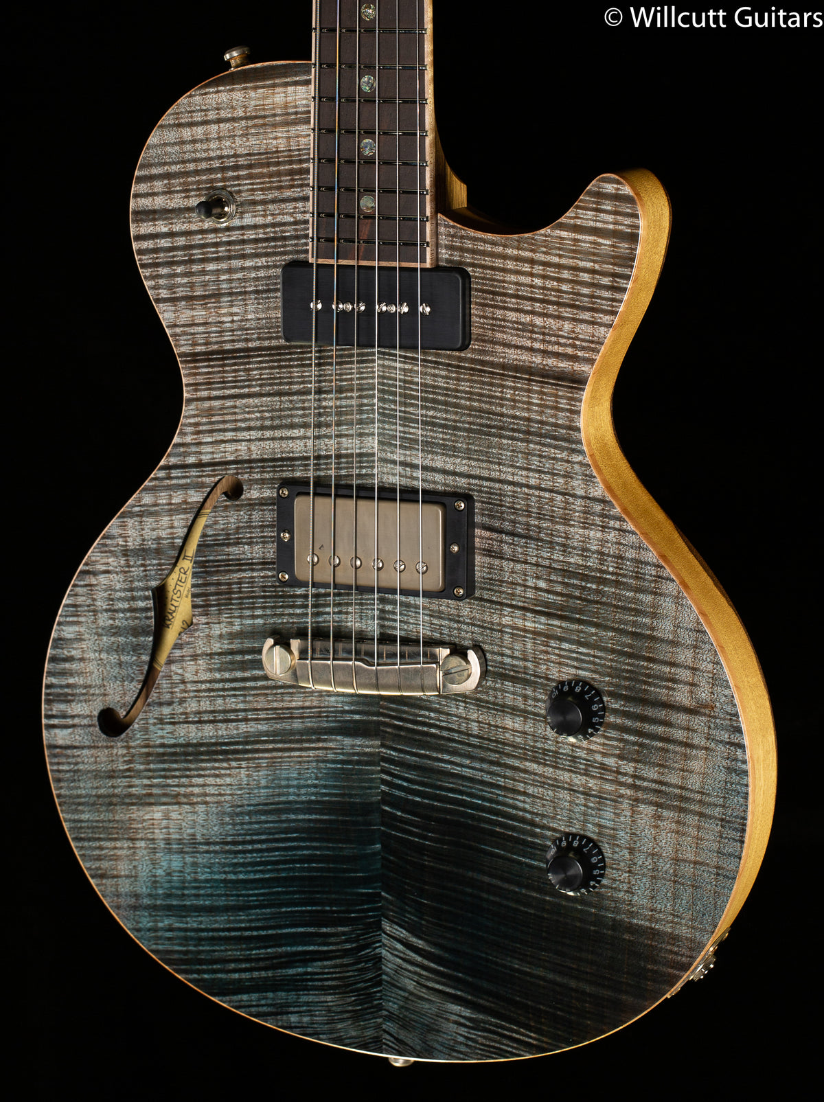 Nik Huber Krautster II Custom Grey Blue Semihollow