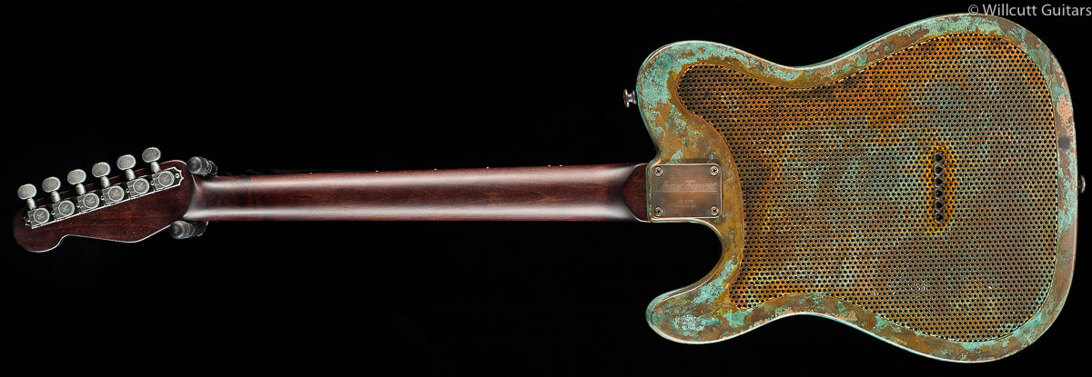 Trussart SteelCaster Titanic Green Snakeskin Engraved (079)