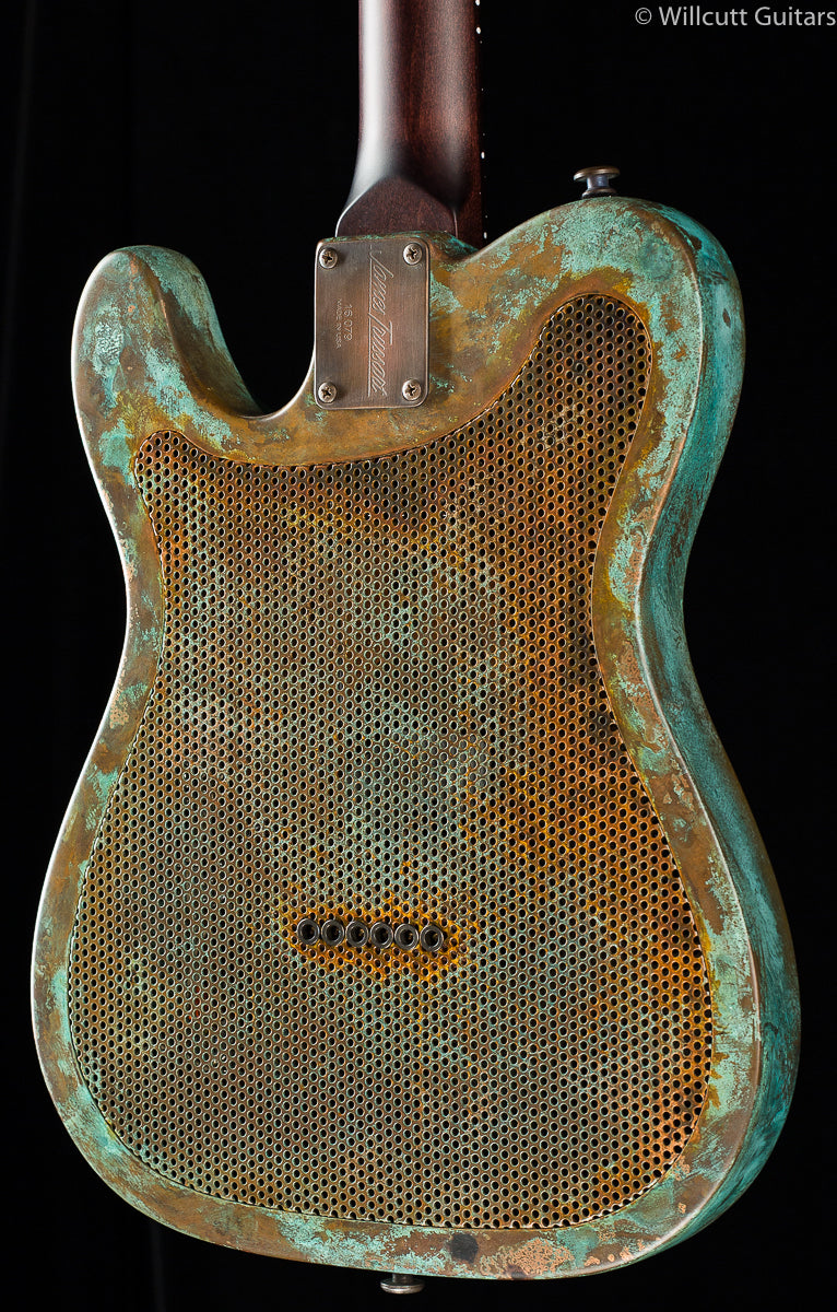 Trussart SteelCaster Titanic Green Snakeskin Engraved (079)