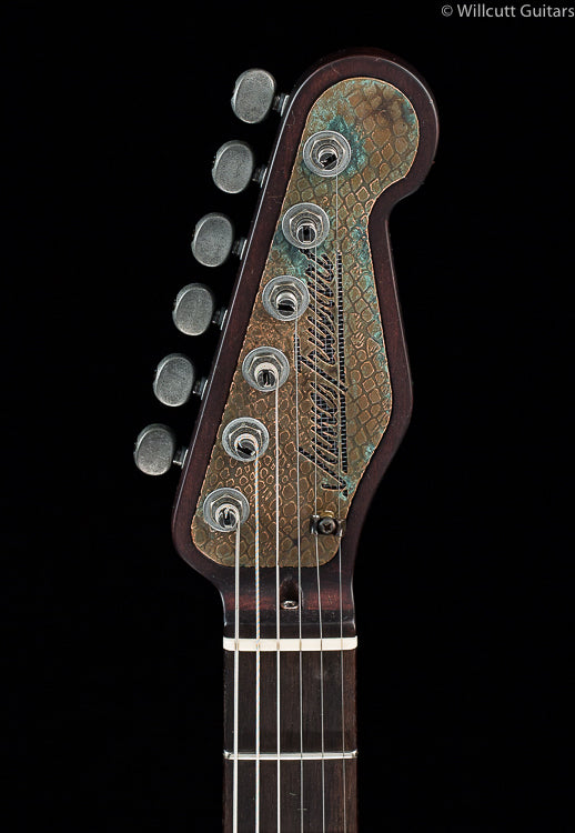 Trussart SteelCaster Titanic Green Snakeskin Engraved (079)