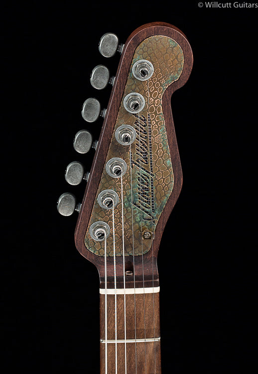 Trussart SteelCaster Titanic Green Snakeskin Engraved (080)