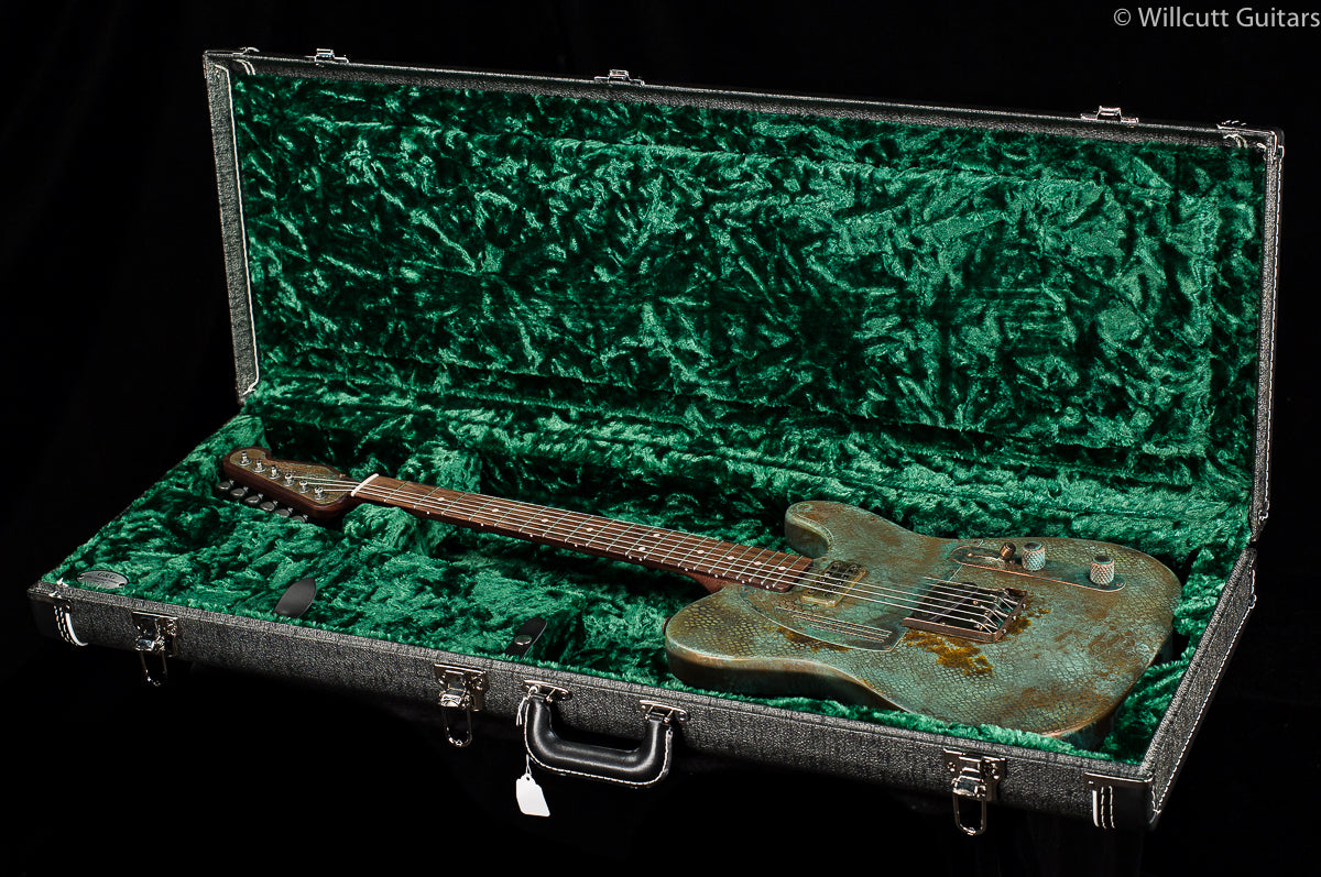 Trussart SteelCaster Titanic Green Snakeskin Engraved (080)