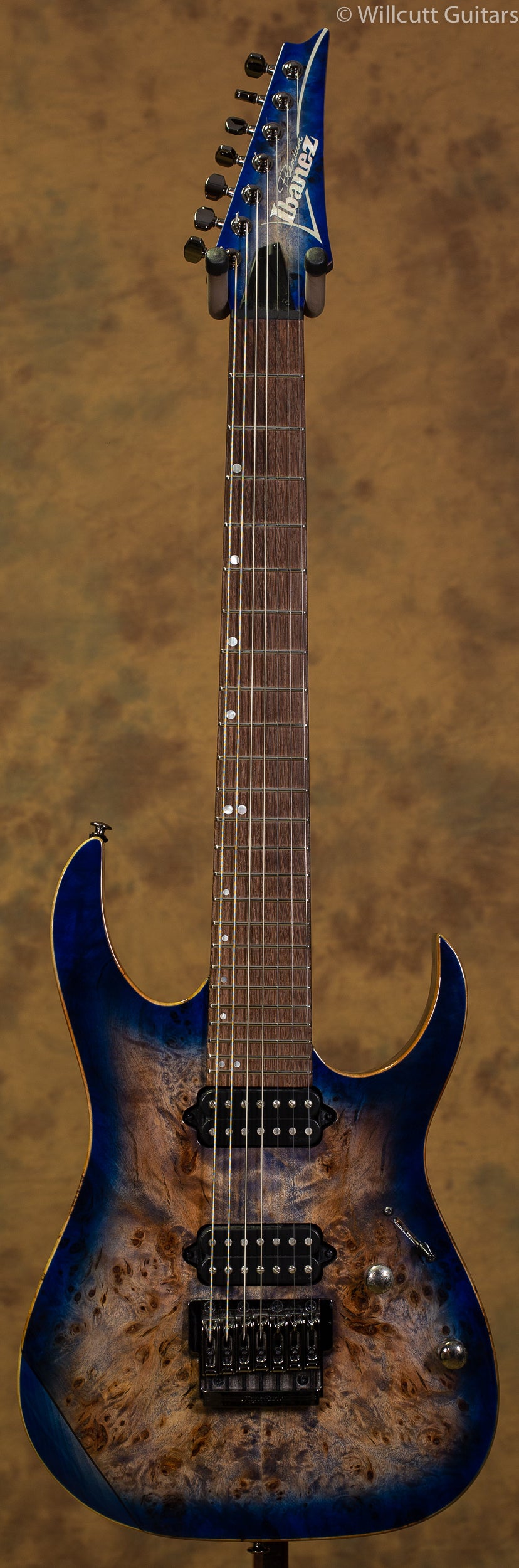 Ibanez RG1027PBF Cerulean Blue Burst 7 String USED - Willcutt Guitars