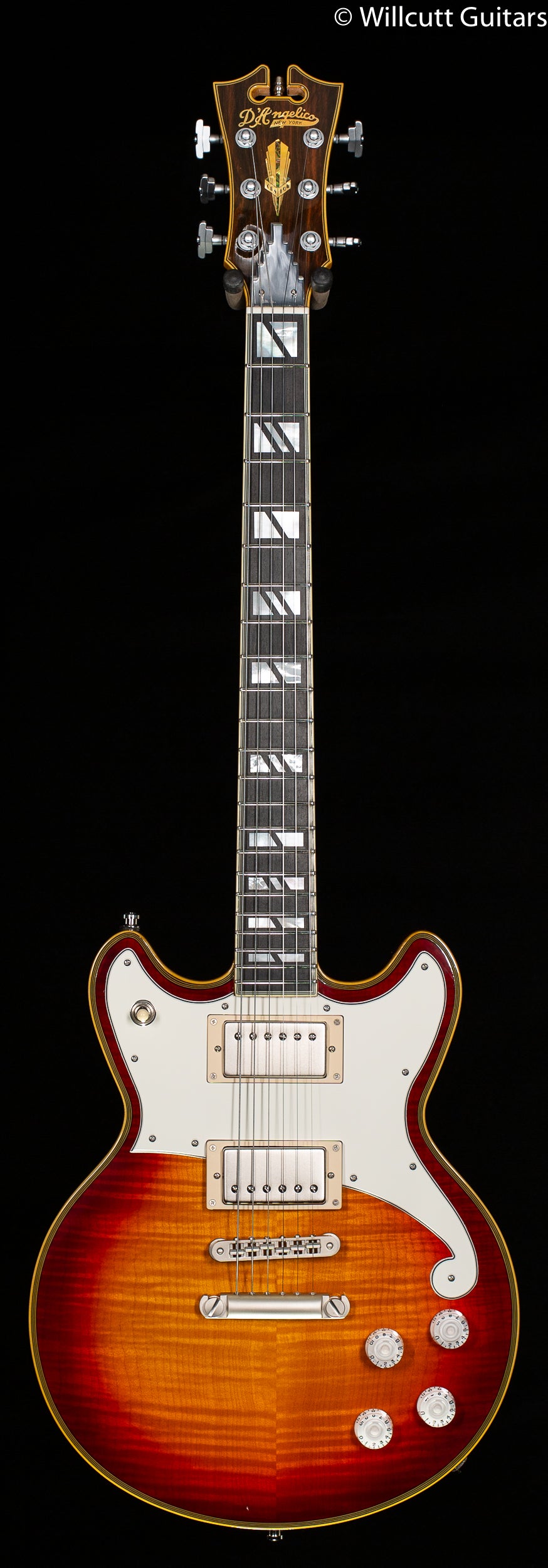 D&#39;Angelico USA Custom Shop Brighton - Dark Cherry Burst