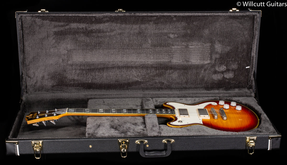 D&#39;Angelico USA Custom Shop Brighton - Dark Cherry Burst