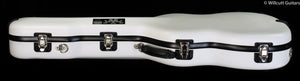 Calton Cases Classical Case, Fender Stratocaster, White Exterior/ Burgundy Interior