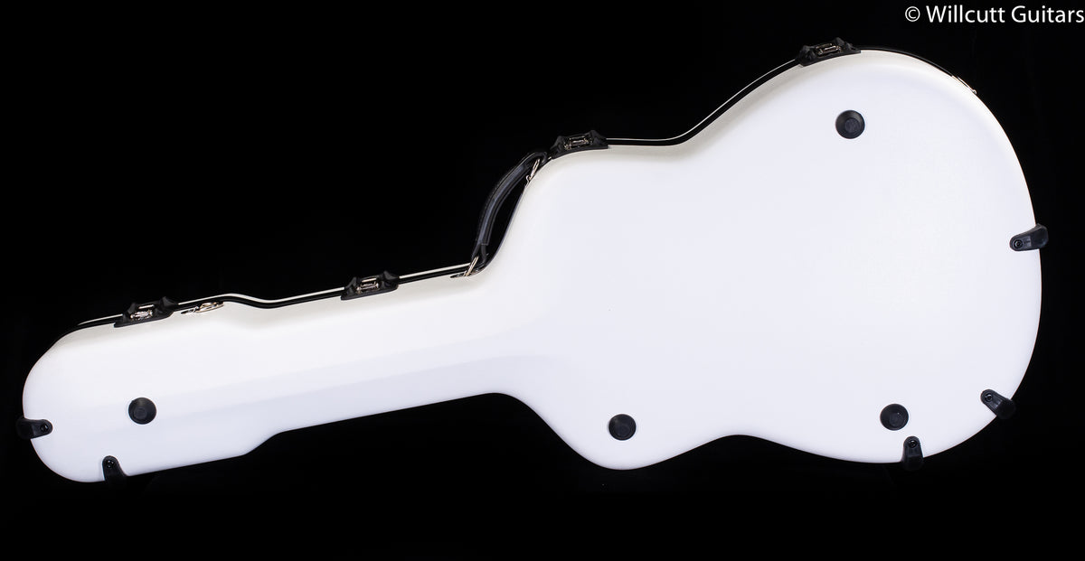 Calton Cases Dreadnought White Exterior/ Burgundy Interior