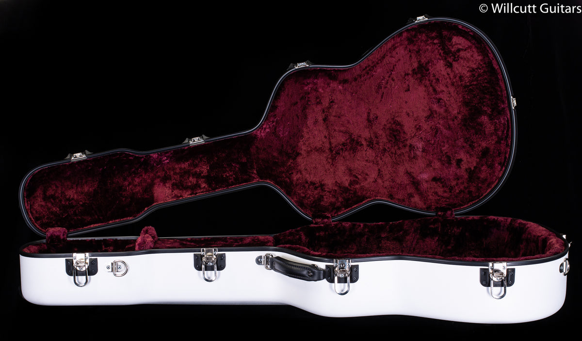 Calton Cases Dreadnought White Exterior/ Burgundy Interior
