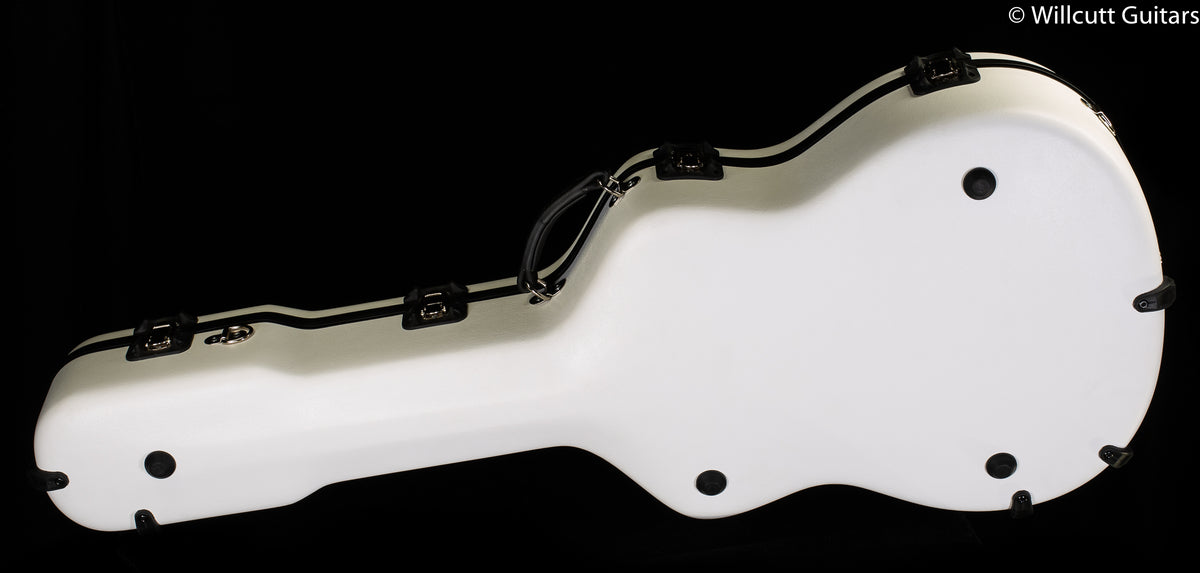 Calton Cases OM/000 White Exterior/ Burgundy Interior