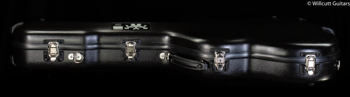 Calton Cases Classical Case, Fender Stratocaster, Black Exterior/ Purple Interior