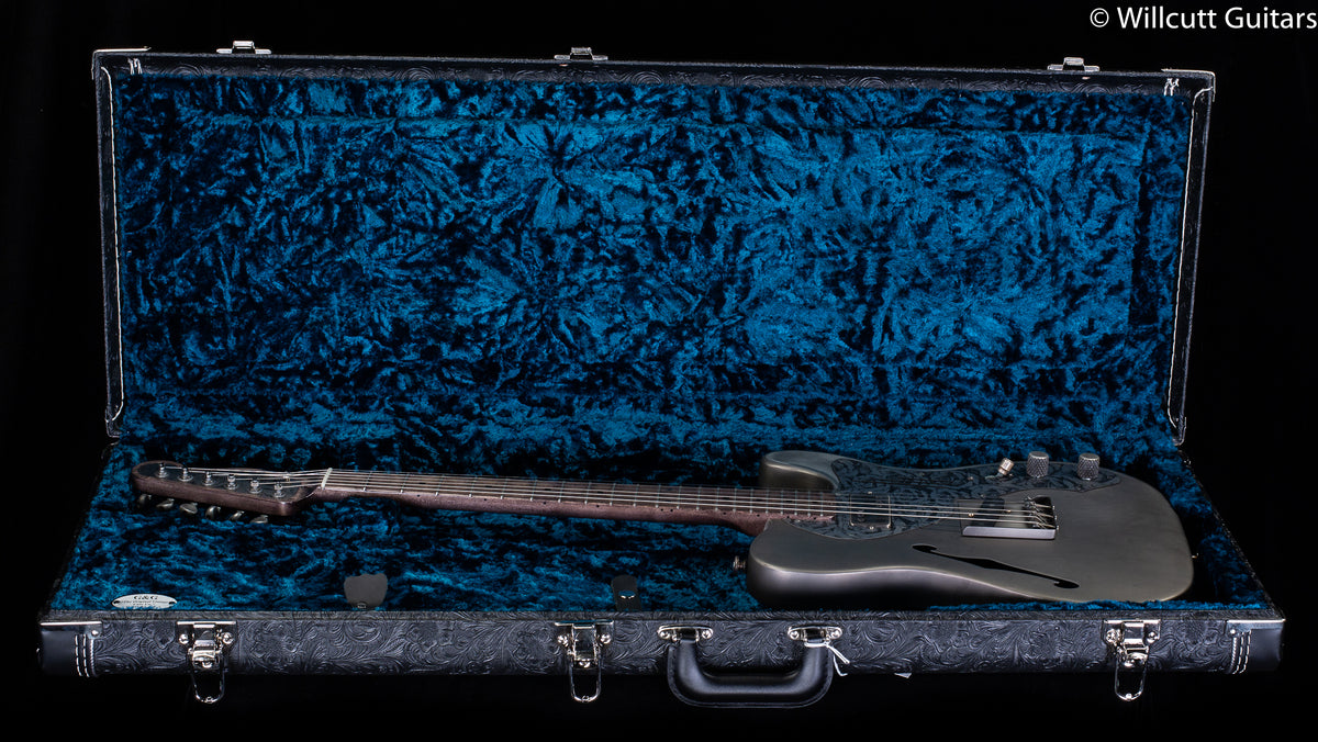 Trussart SteelCaster Antique Silver Deluxe Black Roses Engraved (070)