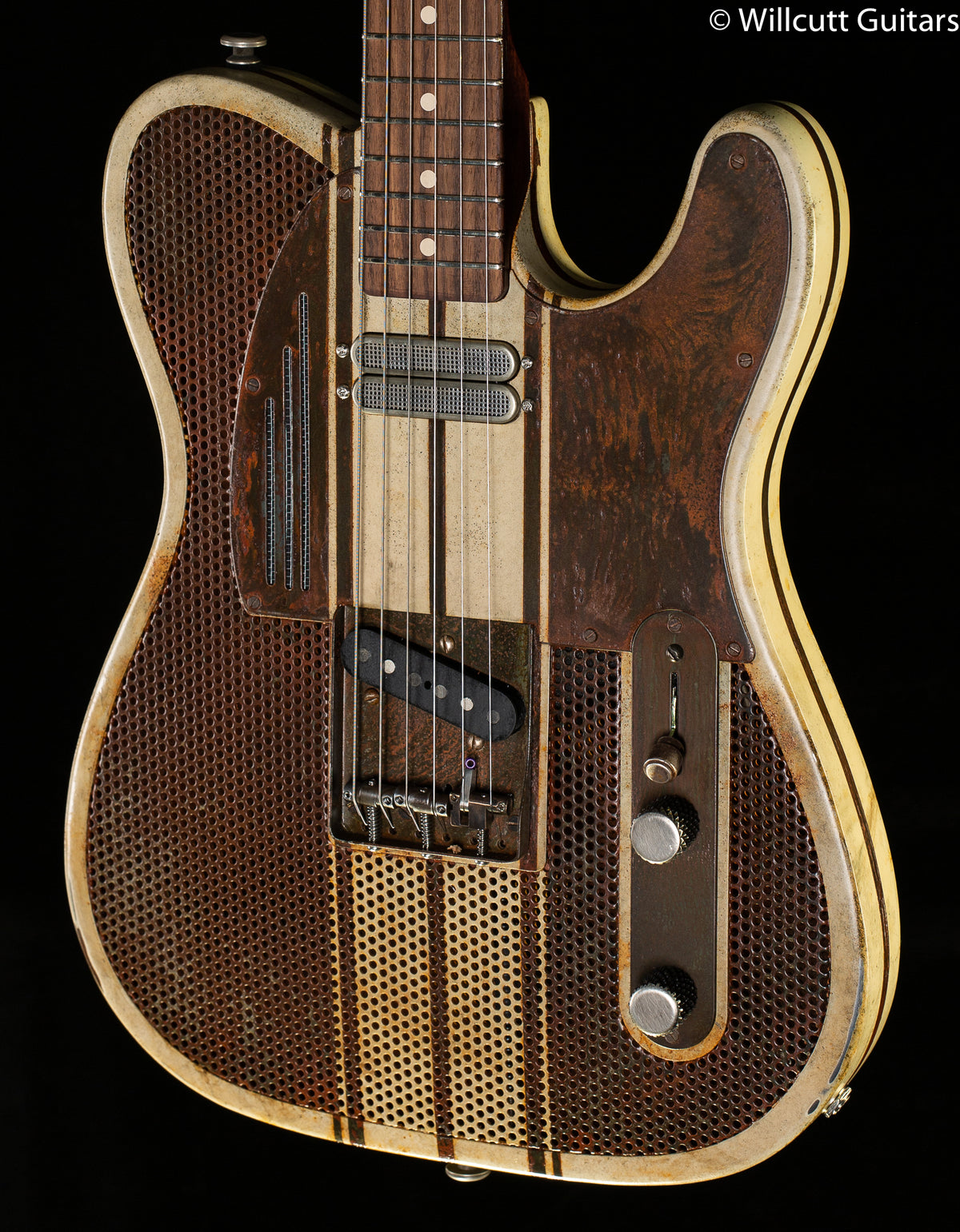 Trussart SteelCaster Rust and Cream Racing Striped B-Bender