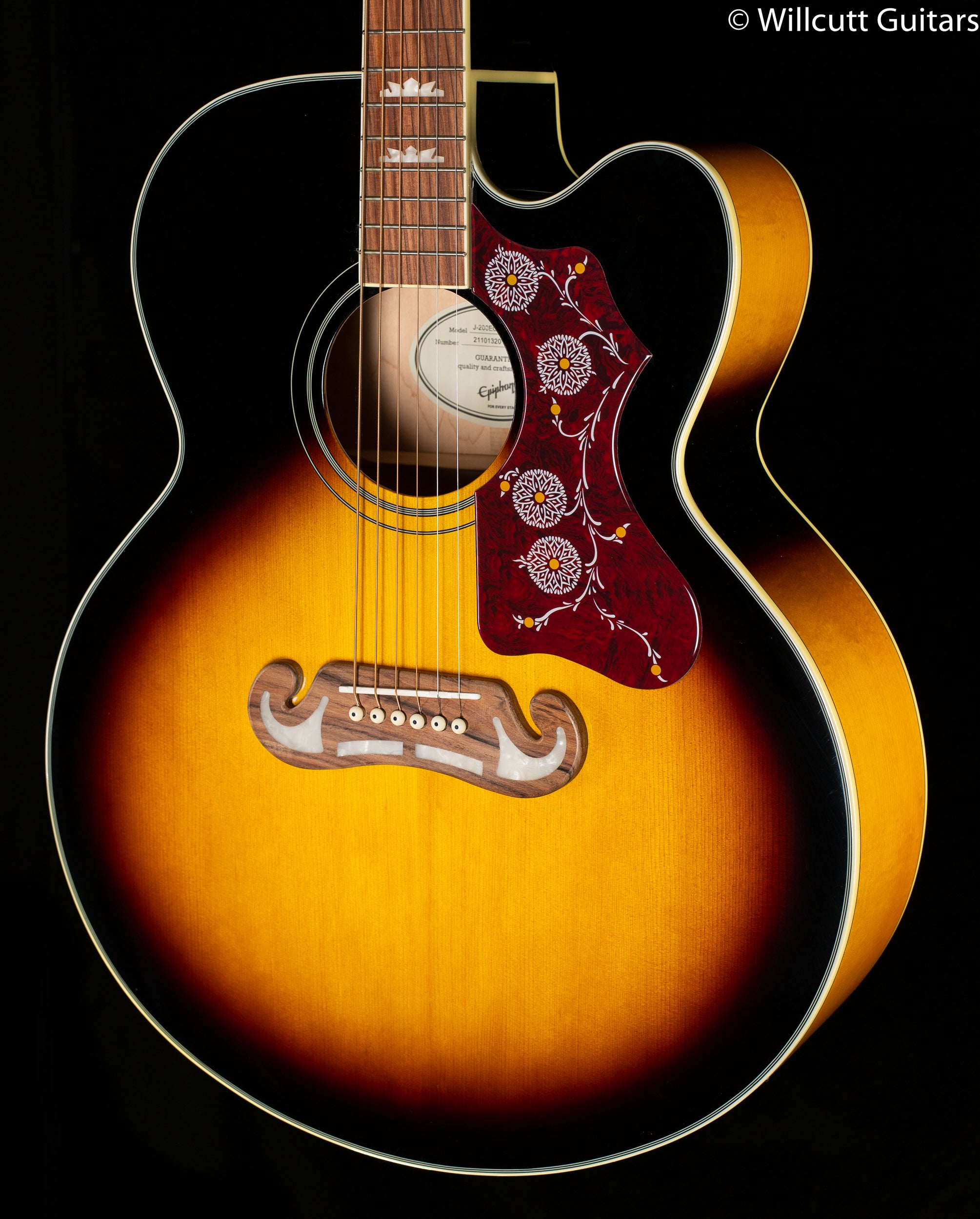 ギター Epiphone J-200EC Studio Vintage Sunburst J-200 EC Studio, Vintage Sunburst | Epiphone