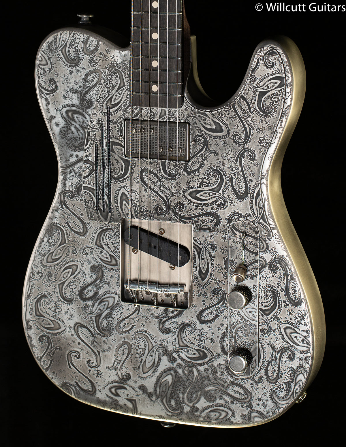 Trussart SteelCaster Antique Silver Paisley Engraved