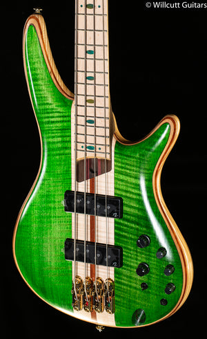 Ibanez Premium SR4FMDX Emerald Green Low Gloss Bass Guitar