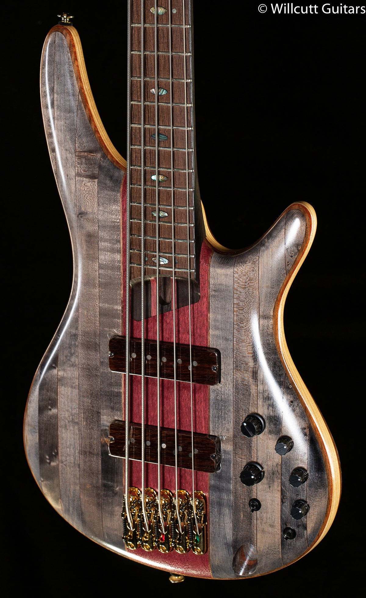 Ibanez Premium SR5CMDX Black Ice Low Gloss Bass Guitar