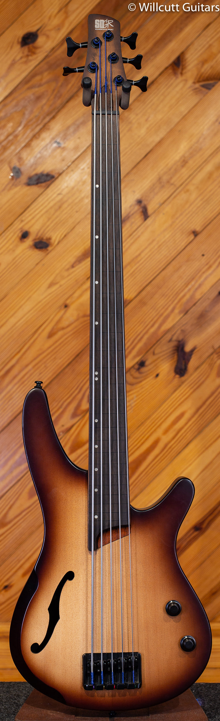 Ibanez SRH505 Natural Brown Burst Flat Fretless Bass Guitar