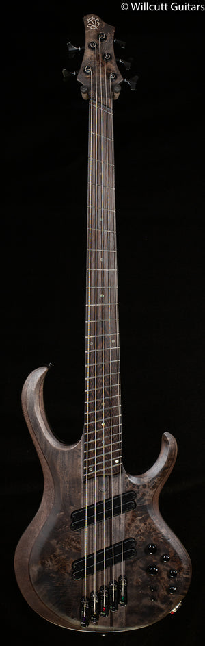 Ibanez BTB805MS 5-string Transparent Gray Flat Bass Guitar (178)