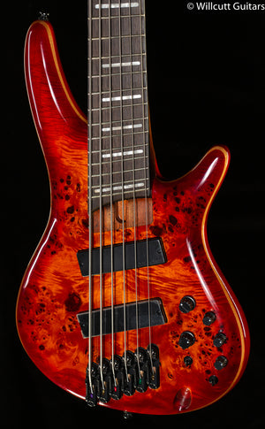 Ibanez Bass Workshop SRMS806BTT Brown Topaz Burst Bass Guitar (011)