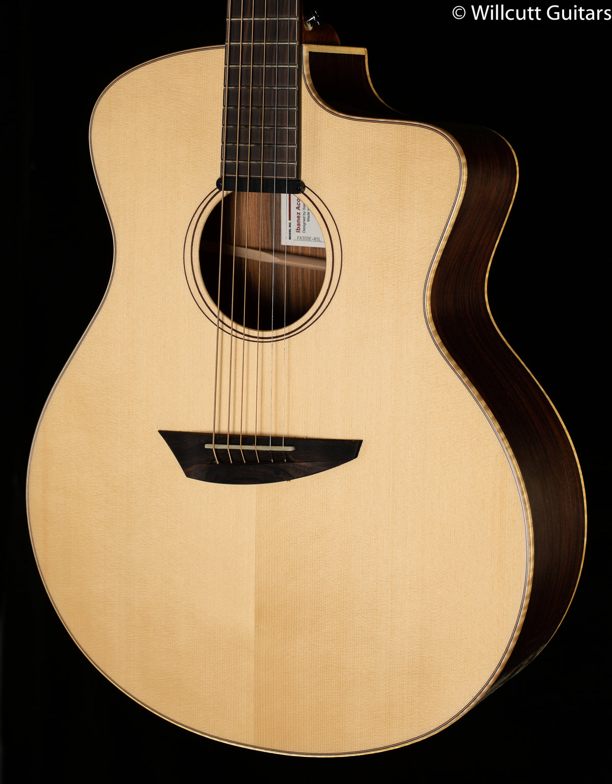 Ibanez PA300E Acoustic Electric Guitar Natural Satin Top