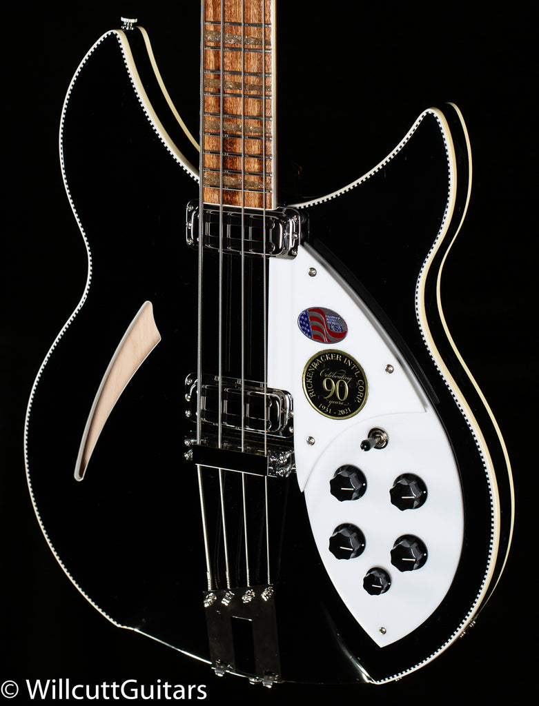 Rickenbacker ベース 4弦 ブラック/ホワイト Rickenbacker 4003 Bass Electric Guitar Black Color Chrome
