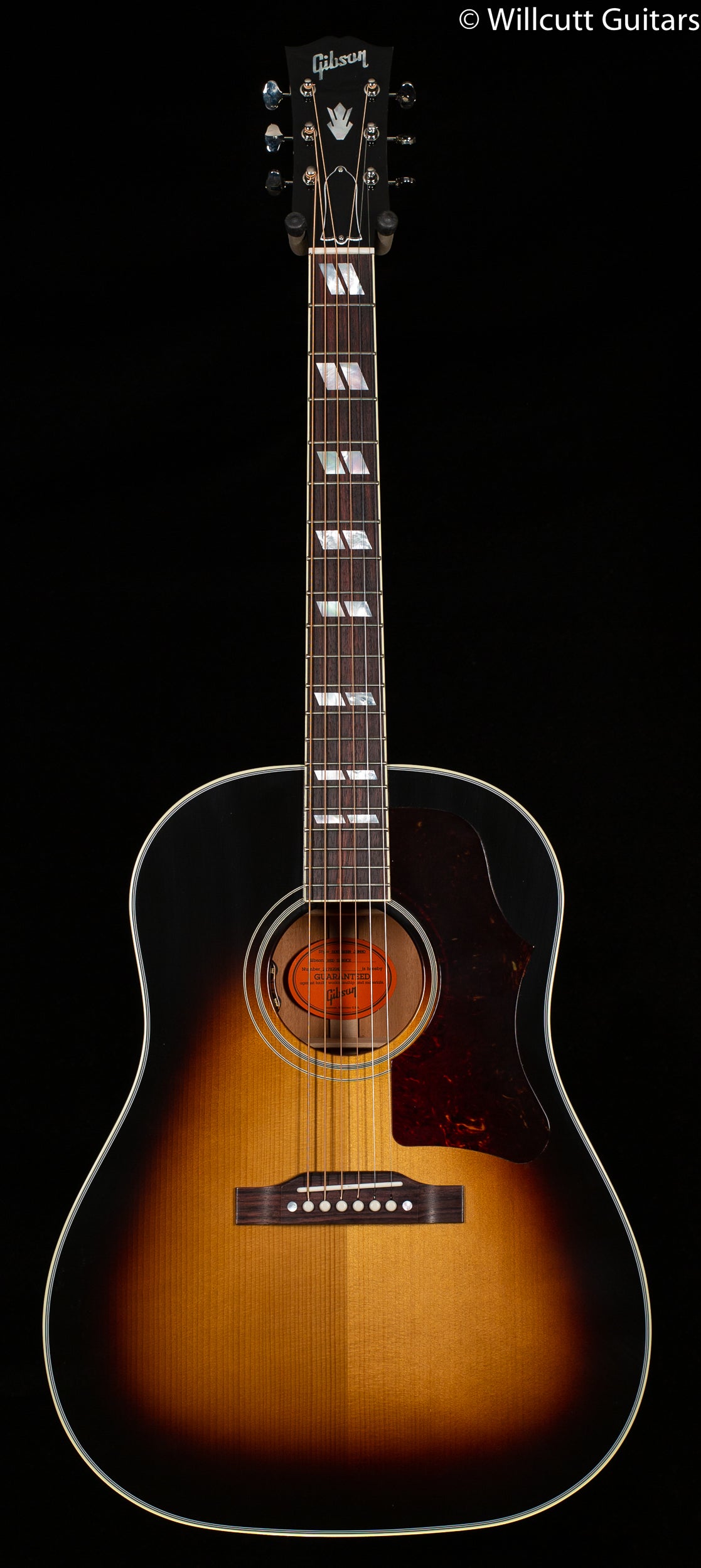 Gibson Custom Shop Willcutt Exclusive Southern Jumbo Original Vintage Sunburst Red Spruce Top (042)