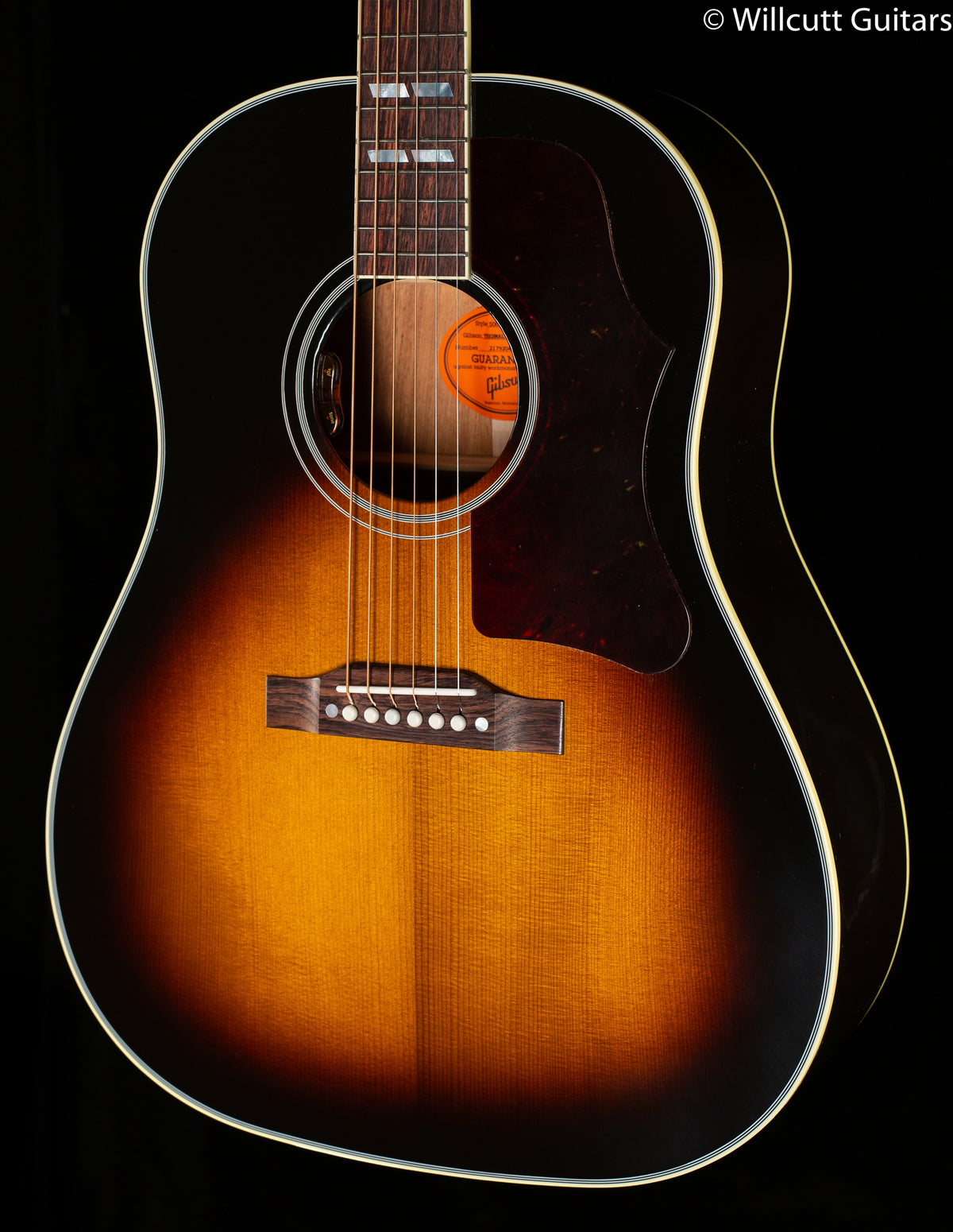 Gibson Custom Shop Willcutt Exclusive Southern Jumbo Original Vintage Sunburst Thermally Aged Red Spruce (045)