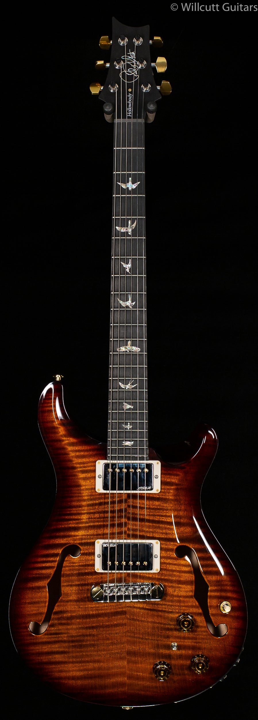 PRS Hollowbody II Black Gold Artist Package Rosewood Neck
