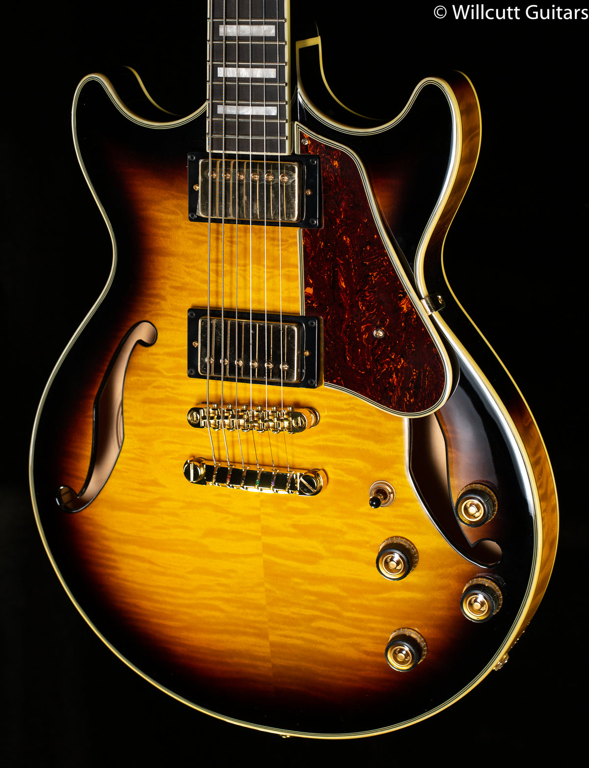 Ibanez Artcore Expressionist AM93QM - Antique Yellow Sunburst (048)